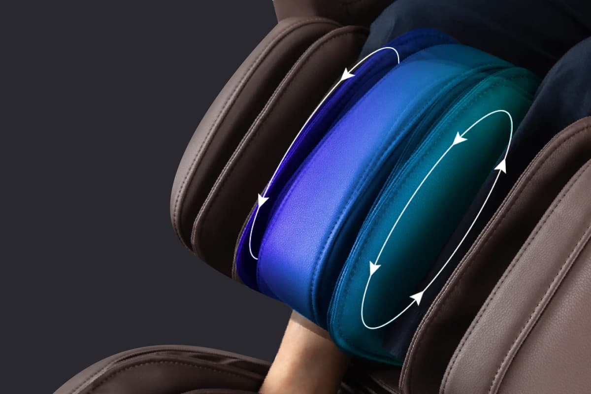 Der OPERA PLUS ist mit der Knetmassage-Funktion für die Waden ausgestattet 